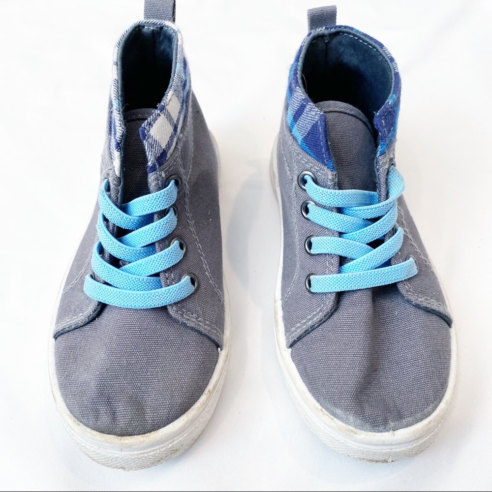 Oomphies Gray and Blue Niko Boot / Sneaker Toddler Size 8